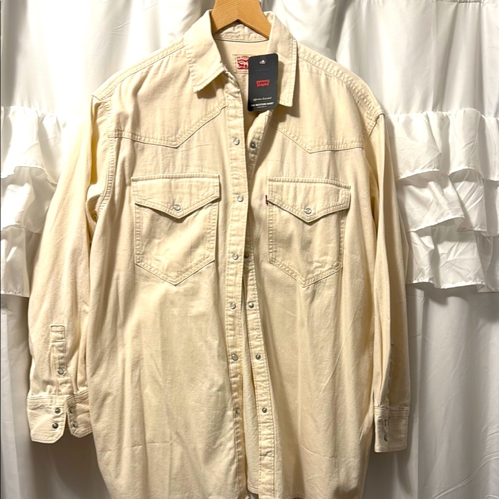 Levi's Oversized Cream Western Shirt